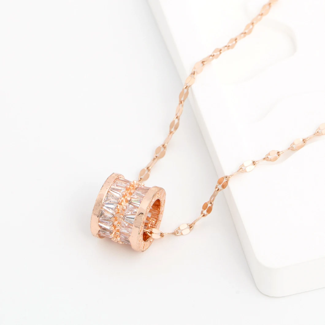 Necklace Female Small Woman Waist Rose Gold Light Luxury Niche Senior Full Drill Clavicle Chain Everything