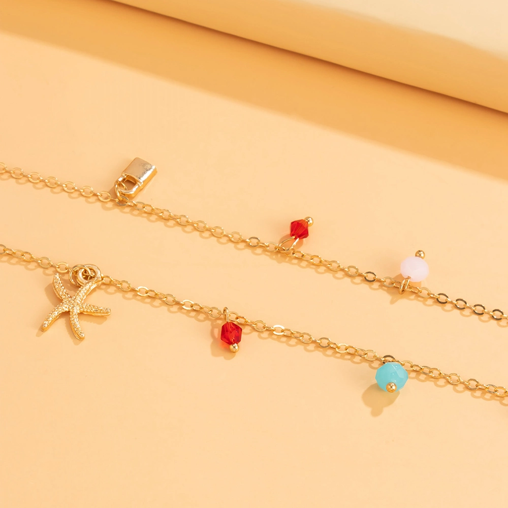 Custom Beach Ocean Wind Shell Pearl Starfish Fashion Simple Alloy Small Lock Shape Body Waist Chain