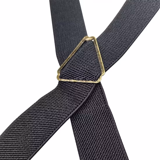 Custom Heavy Duty 3,5 Cm Noir X Back 4 Snaps Crochet Élastique Bretelle pour Pantalon Homme