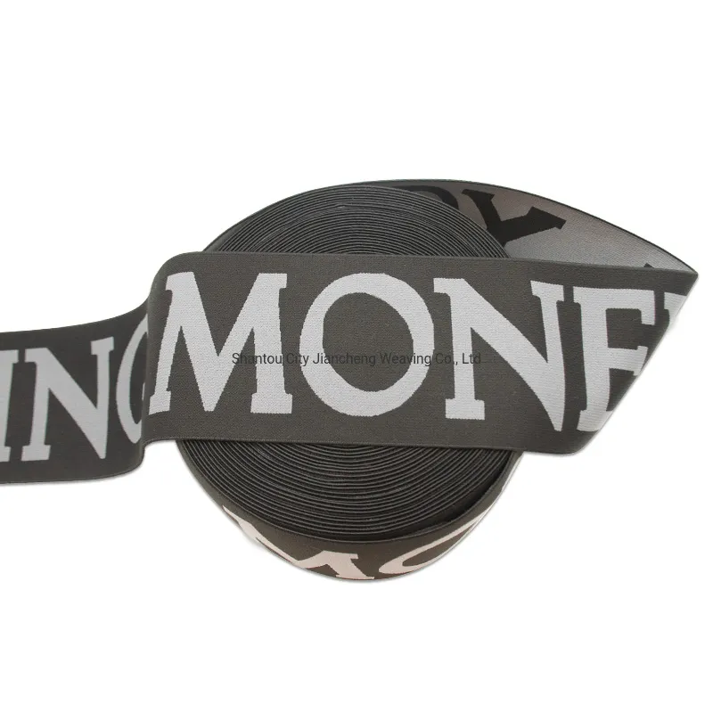 Vente en gros d'impression personnalisée Designer Jacquard Sangle élastique Bande Bande Sous-vêtements Ceinture élastique